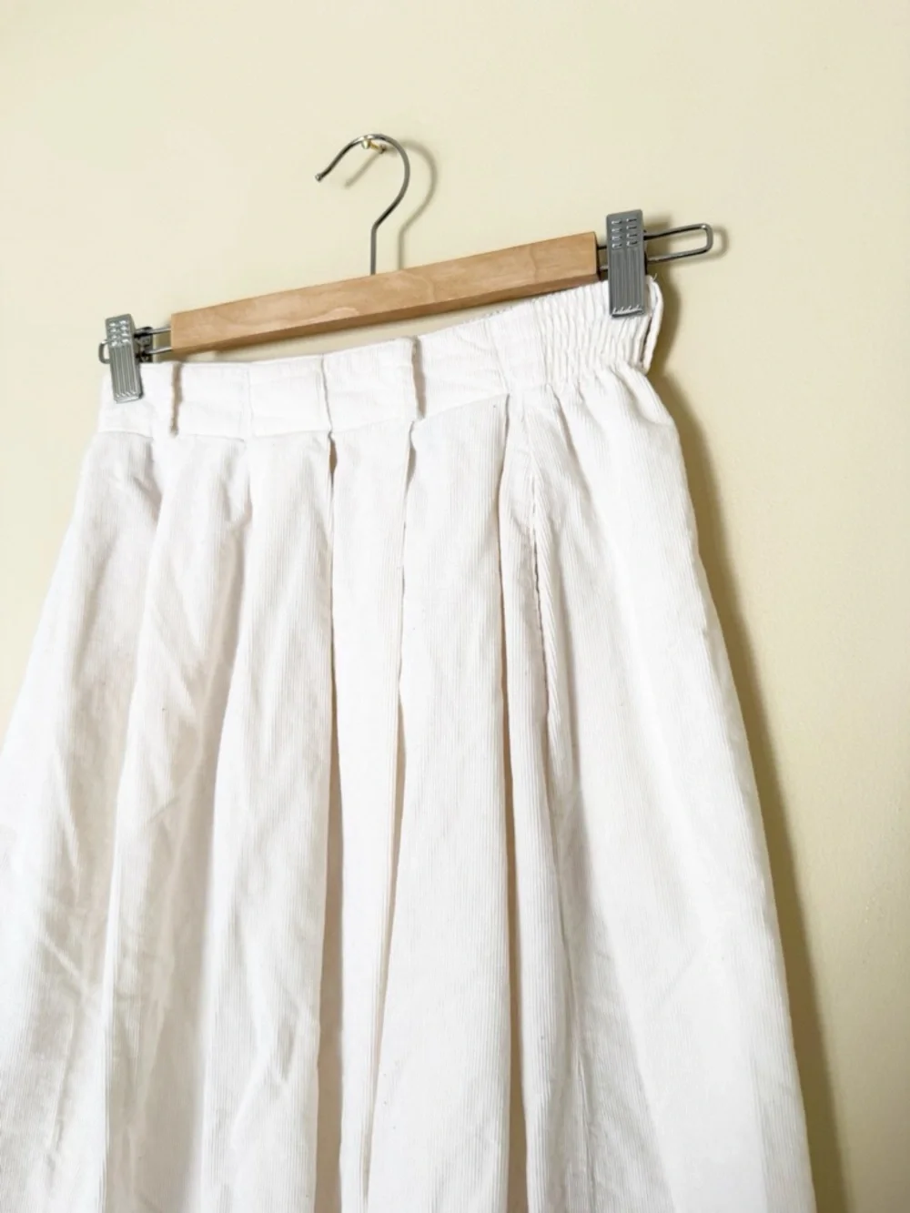 Talbots 80's Vintage Corduroy Midi A Line Ivory Full Prairie Style